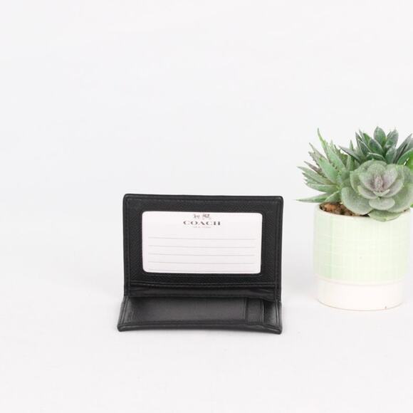 Coach Signature Canvas Men Black Wallet - Picture 5 of 5